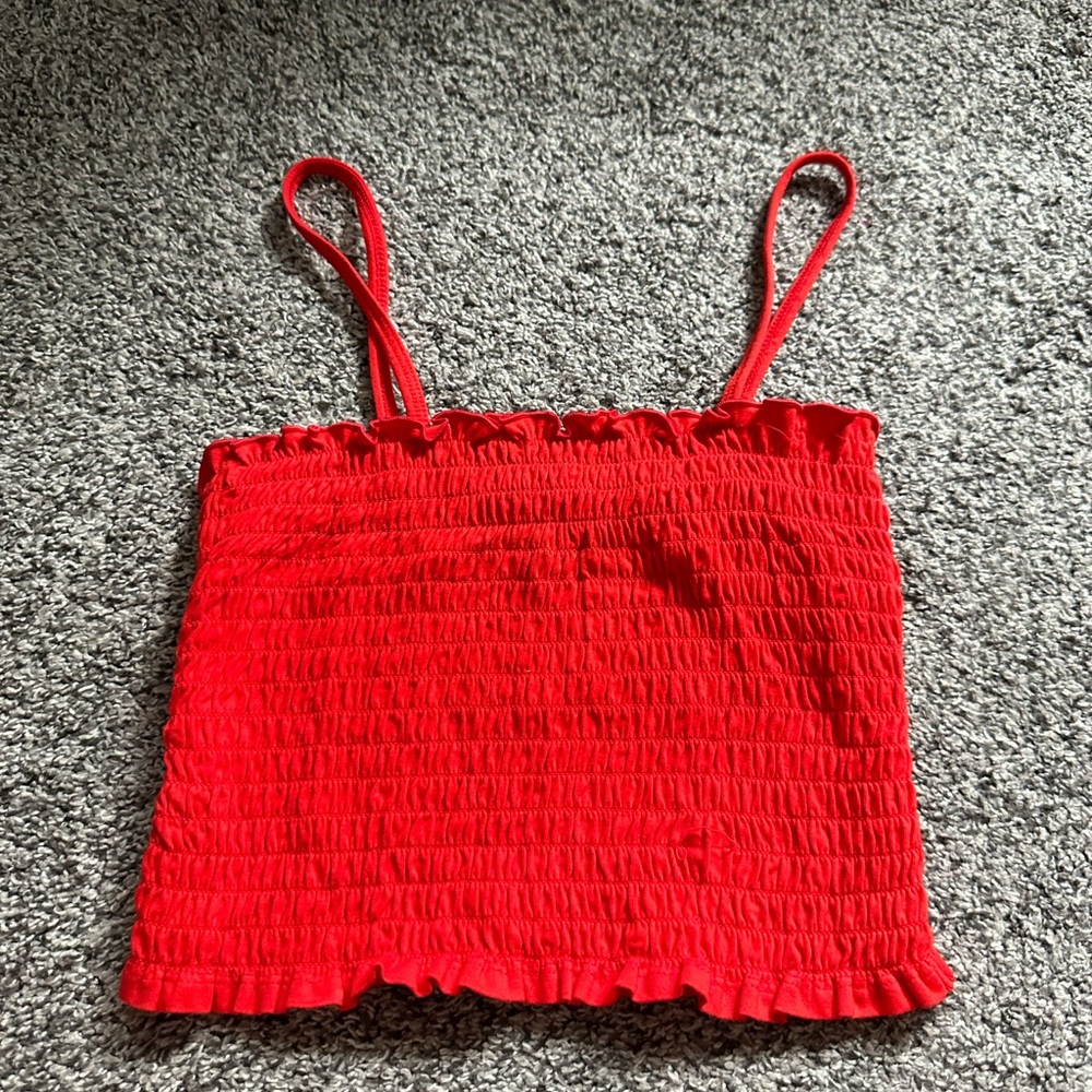 Red tank top